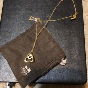 Coach gold necklace